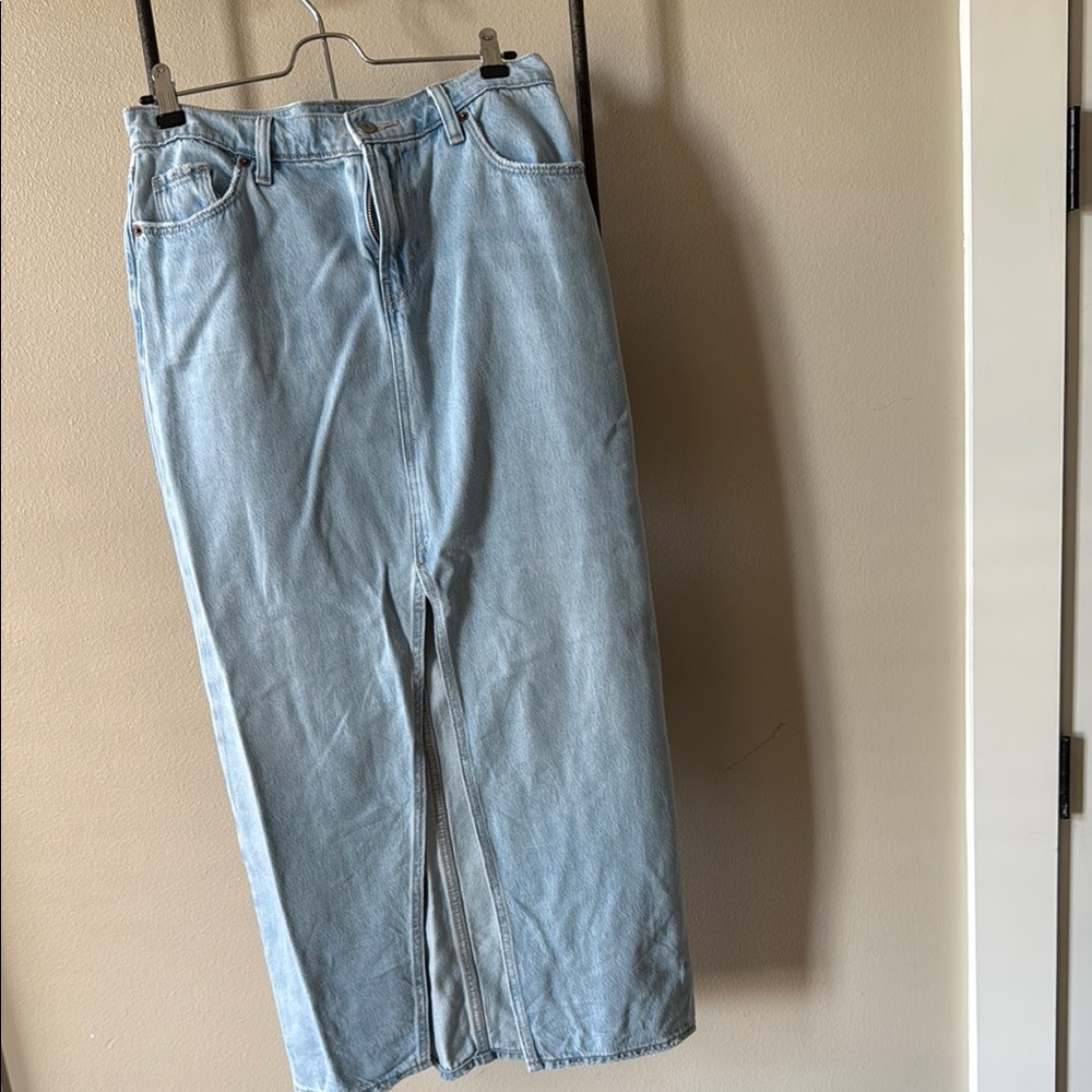 Light Blue Denim Skirt